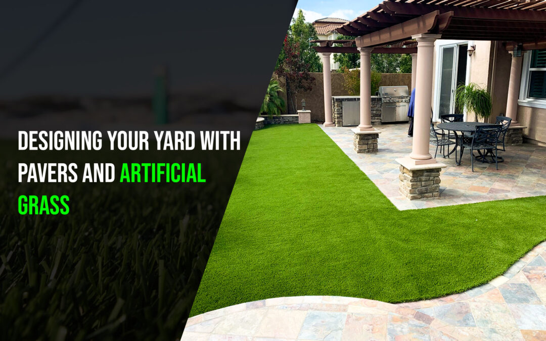 Perfect Combo Pavers and Artificial Grass for Stockton Backyards